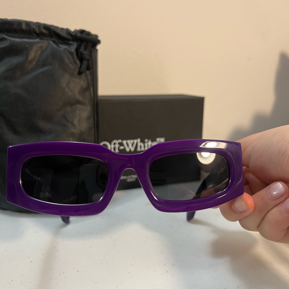 [Off-White] Purple Rectangular Sunglasses NWT - image 5